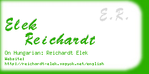 elek reichardt business card